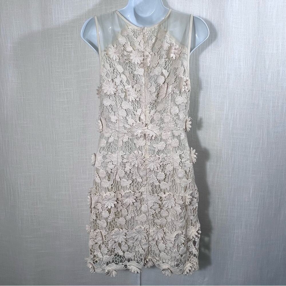 Urban Outfitters Thistlepearl Crochet Floral Cream Boho Mini Dress Size 4 - Picture 10 of 16